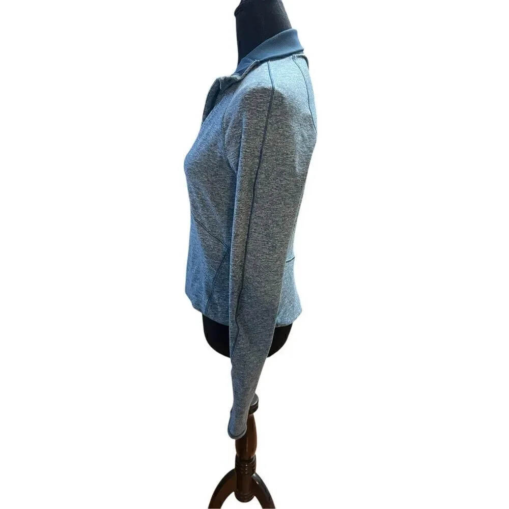Lululemon always alert 1/4 zip long sleeve heathered patrol blue top 6